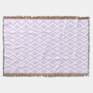 Couverture Lilac motif de diamants violet et blanc