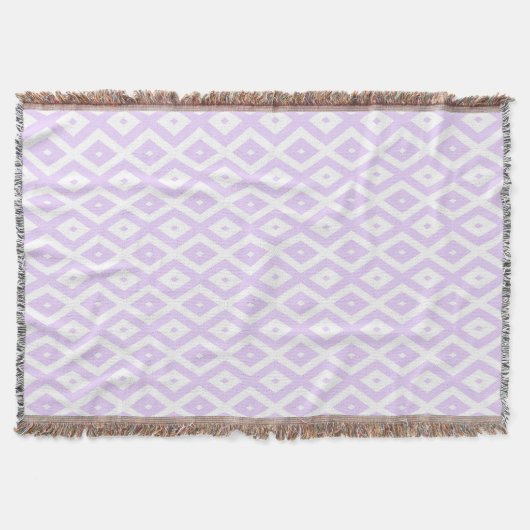 Couverture Lilac motif de diamants violet et blanc (Devant)