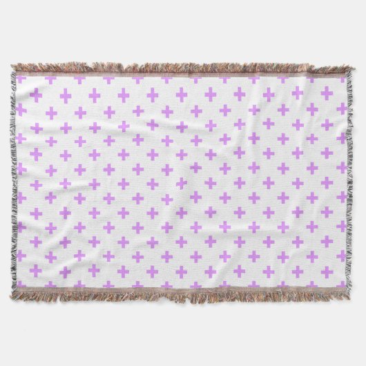 Couverture Lilac polka croise sur blanc (Devant)