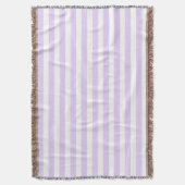 Couverture Lilac violet et blanc bonbons rayures (devant Vertical)