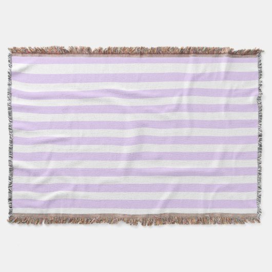 Couverture Lilac violet et blanc bonbons rayures (Devant)