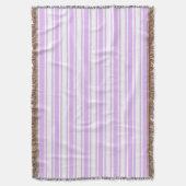 Couverture Lilac violet et blanc bonbons rayures (devant Vertical)