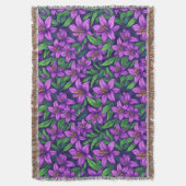Couverture Lilias Violets Vifs Avec Feuilles Vertes (devant Vertical)