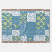 Couverture Lily-of-the-Valley Faux Patchwork bleu (Devant)