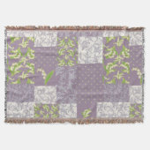 Couverture Lily-of-the-Valley Faux Patchwork Mauve (Devant)