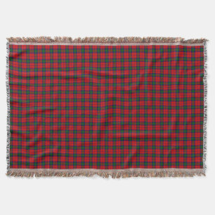 Couverture Lindsay tartan rouge vert plaid