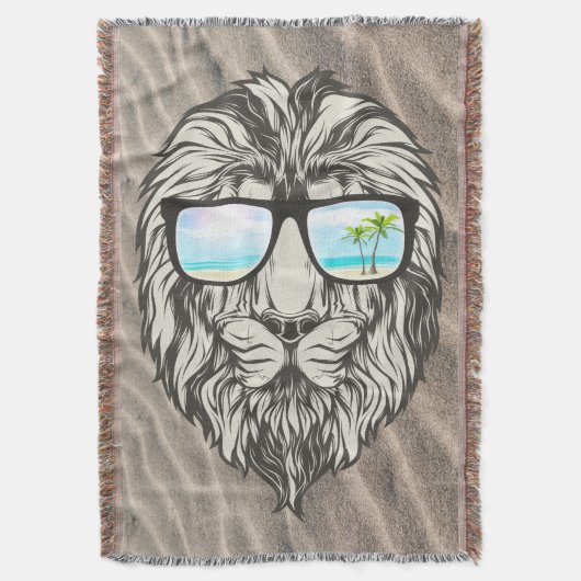 Couverture Lion cool Avec Lunettes De Soleil Été (devant Vertical)