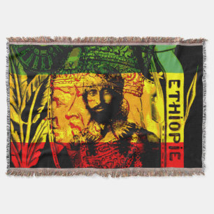 Couverture Lion de Rasta Haile Selassie de vert rouge d'or de