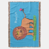Couverture Lion joyeux avec dessin animé de papillon (devant Vertical)