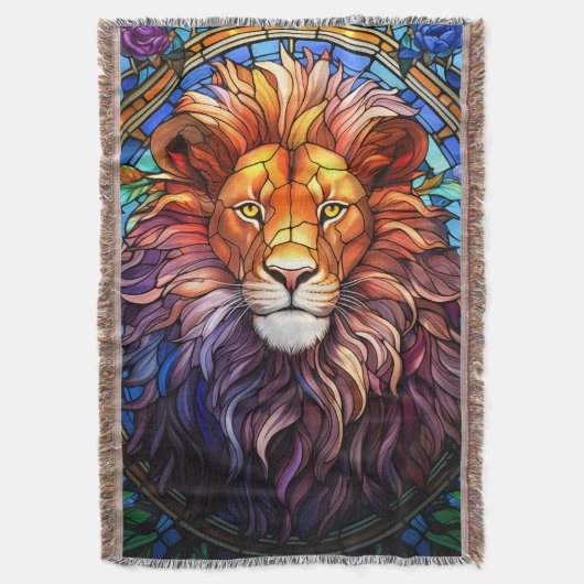 Couverture Lion Majestueux En Verre Tissan (devant Vertical)