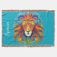 Lion tribal majestueux avec nom personnalisé