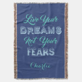 Couverture Live Your Dreams personnalisation nom & couleur la (devant Vertical)
