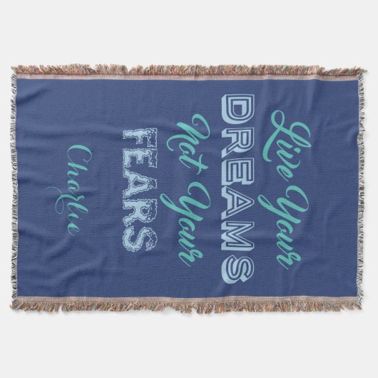Couverture Live Your Dreams personnalisation nom & couleur la (Devant)