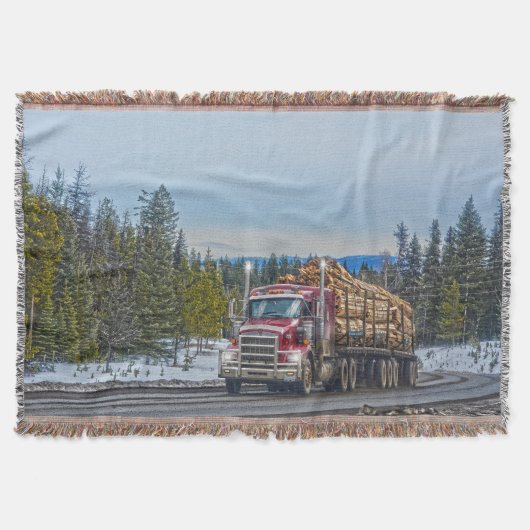 Couverture Livraison de bois rouge Camion et autoroutes (Devant)