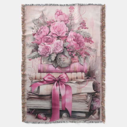 Couverture Livres empilés de Roses vintages (devant Vertical)