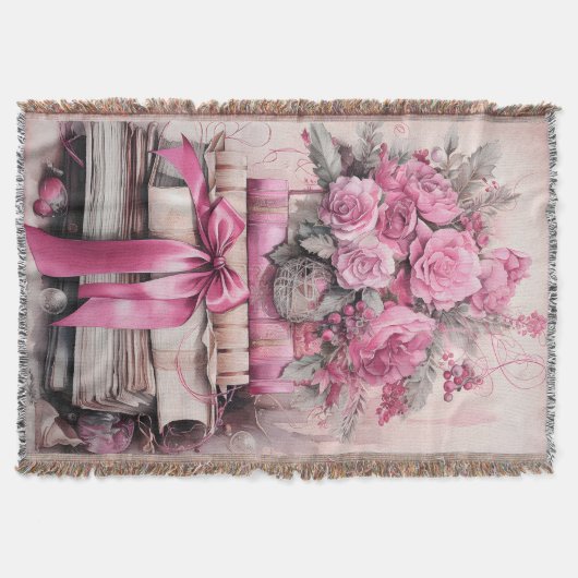 Couverture Livres empilés de Roses vintages (Devant)