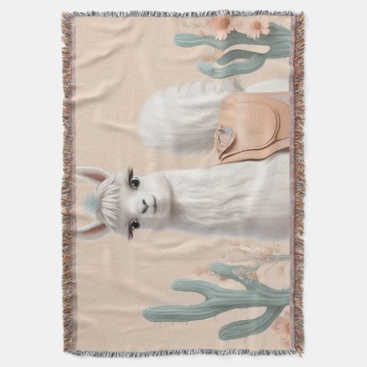 Couverture Llama à selle dans le désert (devant Vertical)