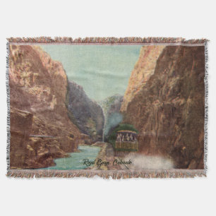 Couverture Locomotive vintage dans Royal Gorge Jeter Blanket