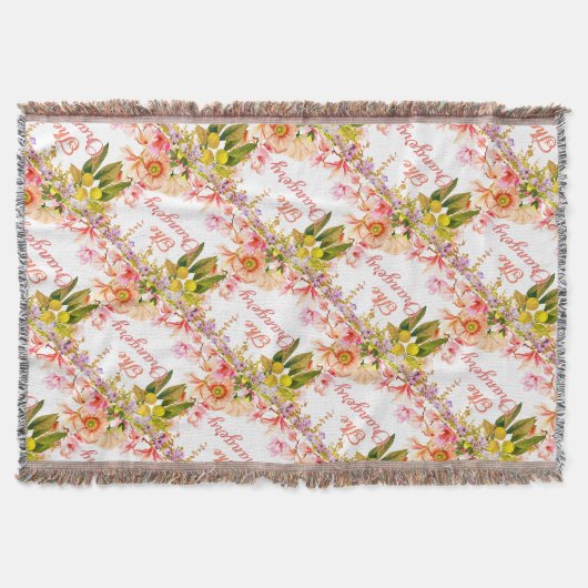 Couverture l'orangerie pêche et lavandeJeter Coussin (Devant)