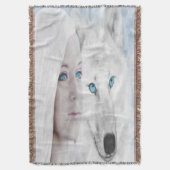 Couverture Loup blanc neige Lady Blue Eyes (devant Vertical)