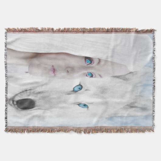 Couverture Loup blanc neige Lady Blue Eyes (Devant)