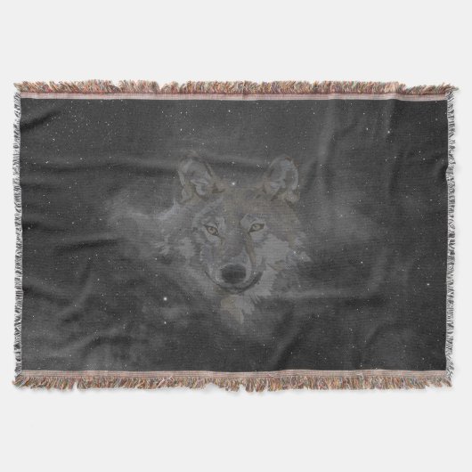 Couverture loup dans le ciel nocturne (Devant)