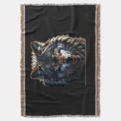 Couverture Loup Féroce – Symbole de Force et de Liberté (devant Vertical)
