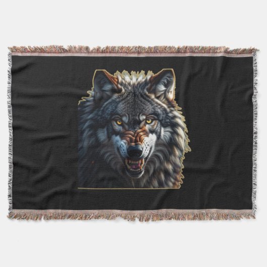Couverture Loup Féroce – Symbole de Force et de Liberté (Devant)