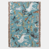 Couverture Loups du monde motif Turquoise (devant Vertical)