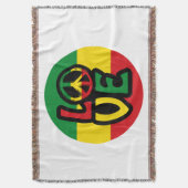 Couverture LOVE avec symbole de paix, style reggae (devant Vertical)