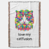 Couverture Love My Catfusion Chat Fleece Jeter Blanket (devant Vertical)