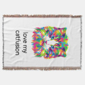 Couverture Love My Catfusion Chat Fleece Jeter Blanket (Devant)