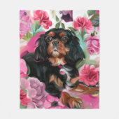 Couverture "LOVE" Noir et Tan Cavalier MOYEN (Devant)