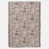 Couverture LOVE noir sans couture motif avec LINES (devant Vertical)
