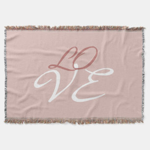 Couverture Love Rose Gold Color Calligraphy Script