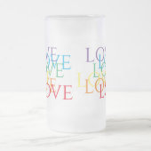 COUVERTURE LOVE Tall Frosted Glass Mug (Centre)