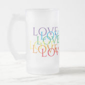 COUVERTURE LOVE Tall Frosted Glass Mug (Gauche)