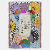 Couverture "Love You Mom" Personalized Abstract Throw Blanket (devant Vertical)