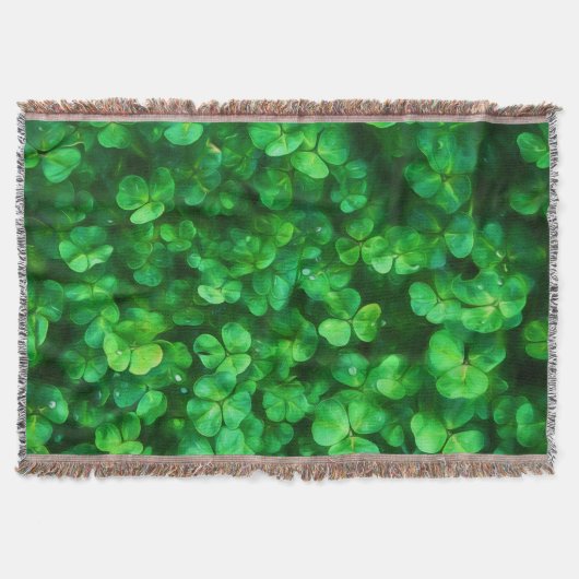 Couverture Lucky Celtic Irish Green Shamrocks (Devant)