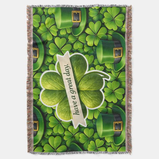 Couverture Lucky four leaf clover Saint Patrick's Day Patrick (devant Vertical)