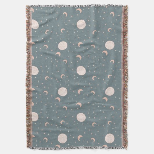 Couverture Lune et étoiles - bleu (devant Vertical)