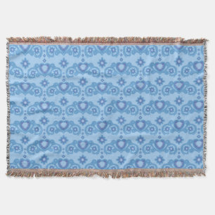 Couverture Lune Magic Stars Coeurs Céleste Bleu clair