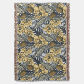 Couverture Luxe Elegant Or N' Black Tropical Flowers (devant Vertical)