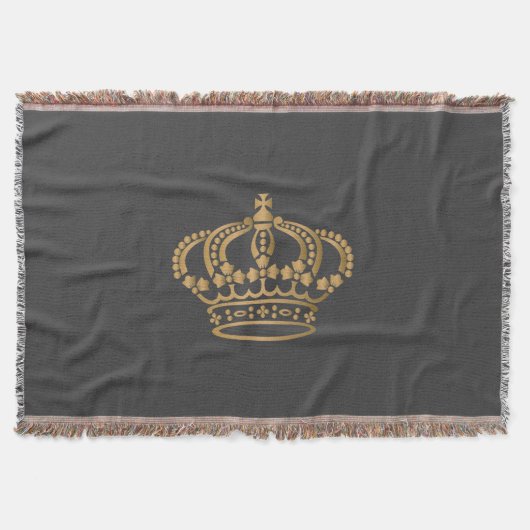 Couverture Luxueux Gold Crown Dark Grey (Devant)