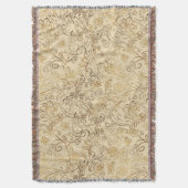 Couverture Luxury, Lovely Gold Flowers Pattern (devant Vertical)