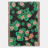 Couverture Lys d'eau et Koi Poisson Jetez Blanket (devant Vertical)