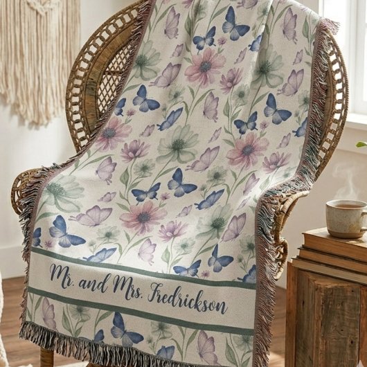 Couverture M et Mme Boho Botanical Floral