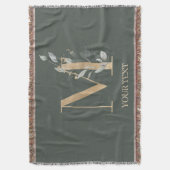 Couverture M Monogramme Floral Personnalisé (devant Vertical)