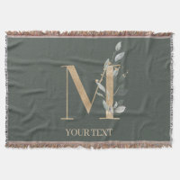 M Monogramme Floral Personnalisé