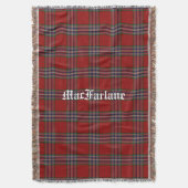 Couverture MacFarlane Clan Tartan Plaid Custom Throw Blanket (devant Vertical)